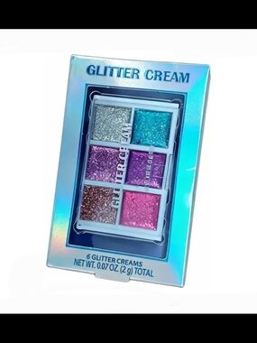 Glitter Cream 6-Shade Glitter Cream Palette - Multicolor BNIB